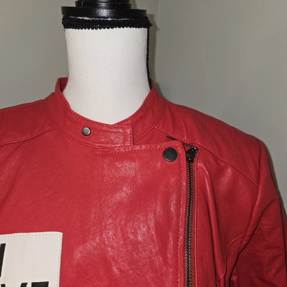 Leather Red Love Addict Jacket - Picture 9 of 16